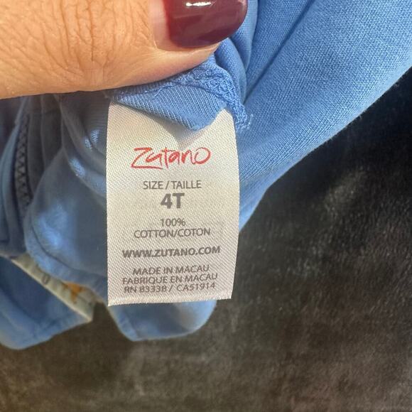 Zutano Unisex Reversible Blue/ Dogs Zip Up Jacket, EUC, Sz 4T (4C) - Picture 8 of 8